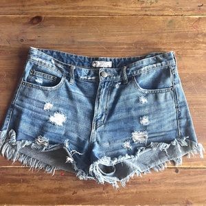 Free People Jean Shorts
